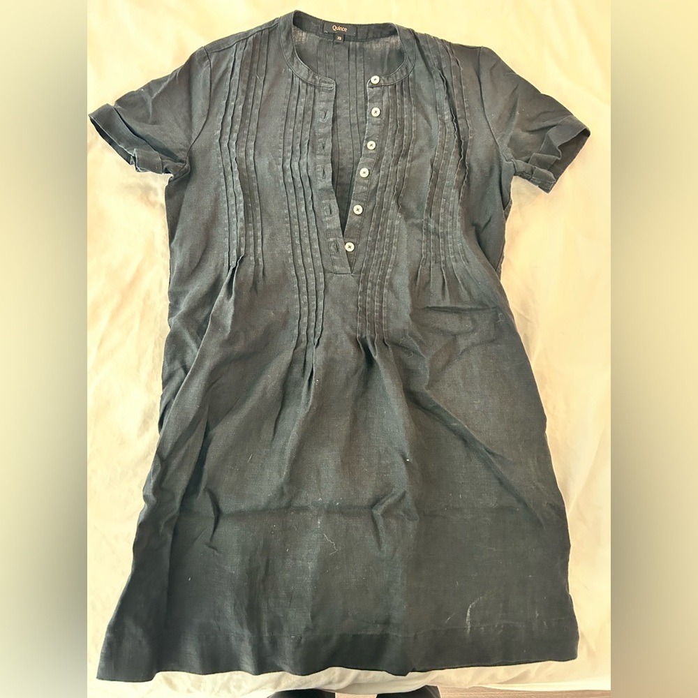 Quince Black Button-Down linen Dress - Create a bundle today!